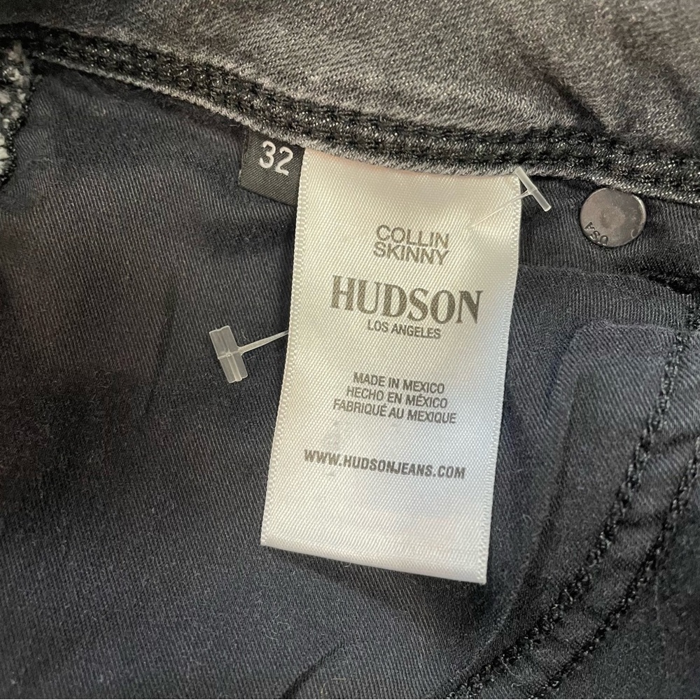 New Hudson Collin Mid-Rise Skinny Ankle Grey Jeans Size 32 - Picture 6 of 12